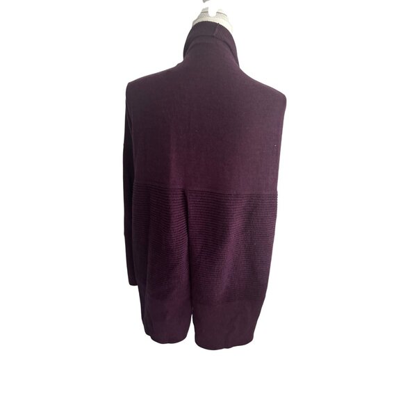 LULULEMON Sit In Lotus Wrap Reversible Heathered Plum Sweater Size 10 - Picture 5 of 9